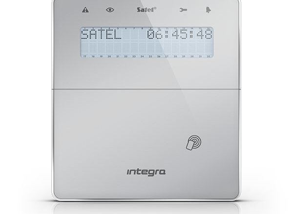 Manipulator bezprzewodowy z czytnikiem zbliżeniowym SATEL INT-KWRL2-SSW – dla systemów INTEGRA Srebrny