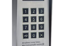 Laskomex CD-2600R audio z czytnikiem kluczy RFID ze stali nierdzewniej, w obudownie natynkowej.