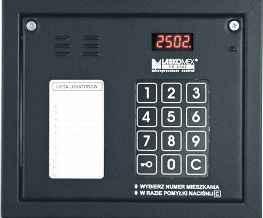 Laskomex CP-2502NR czarny Panel audio z mini listą lokatorów i z czytnikiem kluczy RFID