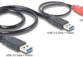 KABEL USB-A(M)+POWER USB-A(M)->USB-A(M) 3.0 0.6M CZARNY