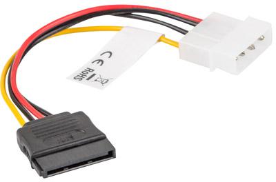 KABEL ZASILAJĄCY WEWNĘTRZNY MOLEX(M) -> SATA(F) 15CM