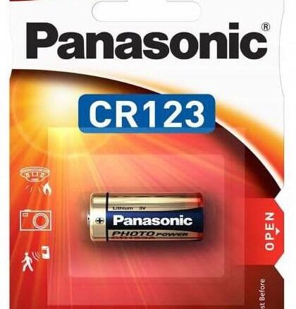 Bateria CR123A PANASONIC (blister 1 szt.)