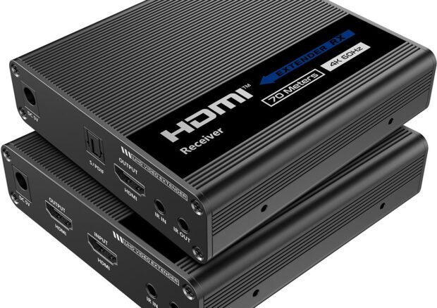 Konwerter HDMI na LAN 4K Spacetronik IP SPH-676E – zestaw