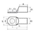 KOŃCÓWKA OCZKOWA MIEDZIANA CYNOWANA SE-01008 10mm2 M8 (10szt.)