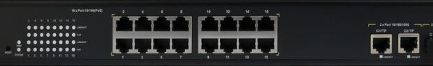 SWITCH POE PULSAR SF116 16-PORTÓW (16xPoE + 2xUPLINK/2xSFP UPLINK)