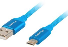 KABEL USB MICRO(M)->USB-A(M) 2.0  NIEBIESKI 100cm