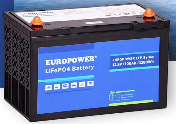 Akumulator LiFePO4 EUROPOWER serii LFP 12,8V 100Ah (Żywotność >2000 cykli)