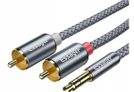 Kabel ESSAGER minijack (3,5 mm) – 2x RCA (cinch) 3 m