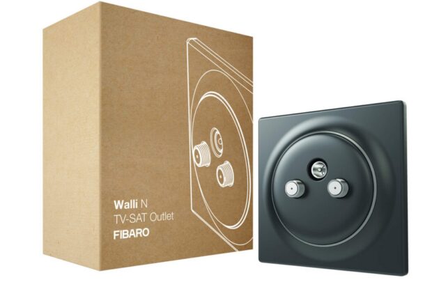 FIBARO Walli N TV-SAT Outlet (antracyt) | FGWTFEU-021-8