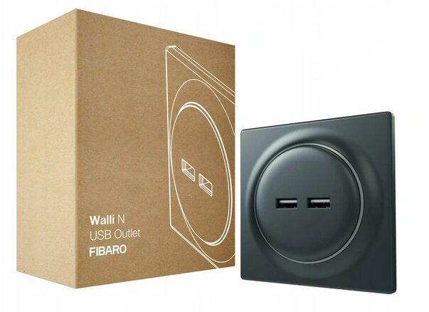 FIBARO Walli N USB Outlet (antracyt)