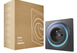 FIBARO Walli Outlet type E (antracyt) | FGWOE-011-8