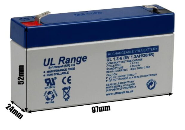 Akumulator AGM ULTRACELL UL 6V 1.3Ah żelowy