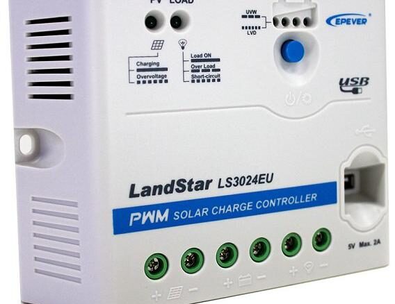 Regulator ładowania PWM, EPEVER LS3024EU 30A 12/24V + gniazdo USB