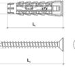 KOŁEK UNIWERSALNY SFXP-06030040 6,0X30mm Z WKRĘTEM Z ŁBEM STOŻKOWYM 4X40mm 100szt.