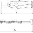 KOŁEK UNIWERSALNY RU-10080 6x35mm Z WKRĘTEM Z ŁBEM STOŻKOWYM 3,5x45mm 100szt.