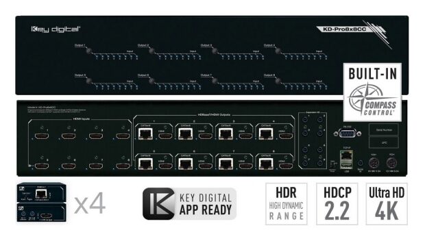 Key Digital Matryca HDMI/HDBaseT 4K KD-Pro8x8CC