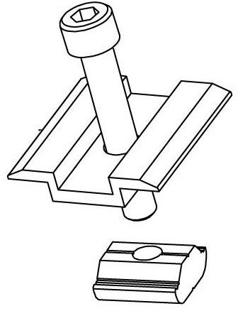 KLEMY ŚRODKOWE KLIK 35 – 40mm, 6 SZTUK CZARNE, CORAB XFS_K002.8