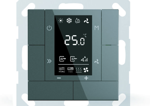 GVS KNX Sensor termostat HVAC grafit mat. CHTPB-04/00.2.01