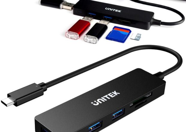 Unitek Hub USB-C 3 x USB 3.1 Gen 1 SD microSD