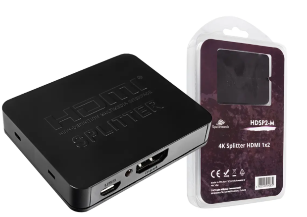 Rozgałęźnik mini HDMI 1×2 Spacetronik HDSP2-M 1/2