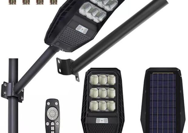 LAMPA SOLARNA ULICZNA VOLT POLSKA LED 120W CZUJNIK RUCHU PILOT – 5PVXP12010