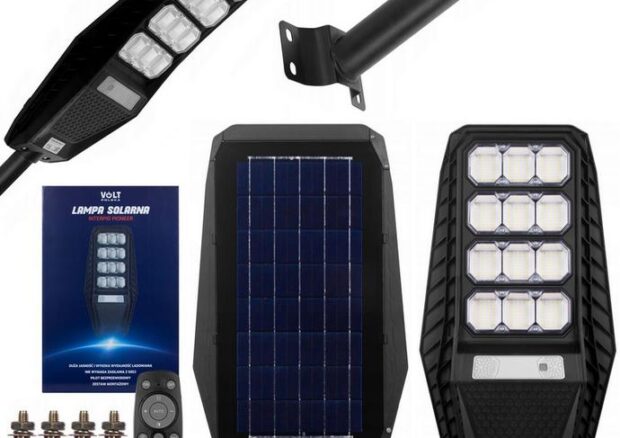 Lampa solarna PIONEER 240 + panel 15W + 18.000mAh + pilot VOLT POLSKA 5PVXP24015