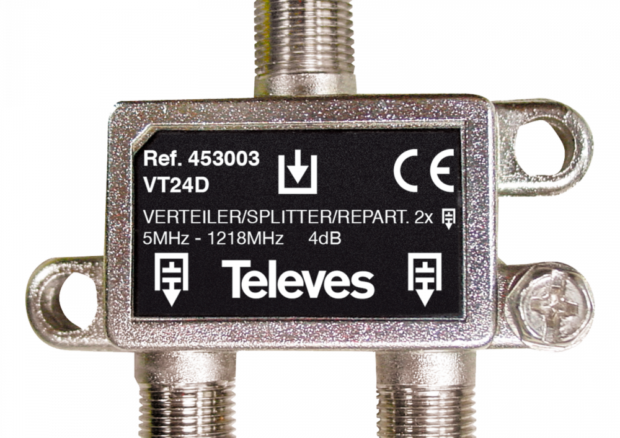Rozgałęźnik antenowy rtv 2-drożny F2D 453003 TELEVES