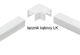 Osprzęt do listew elektroinstalacyjnych, łącznik kątowy BIAŁY LK 14×14 (1szt.)