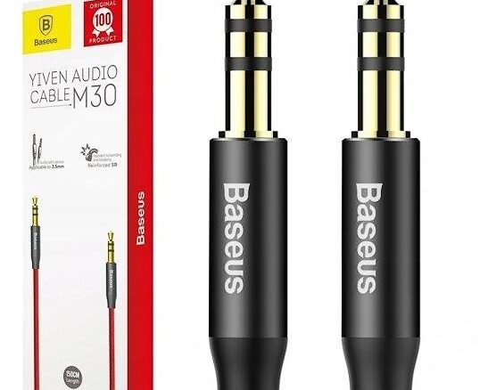 Kabel audio Baseus Yiven | Pozłacany kabel Audio AUX Mini Jack 3.5mm – Mini Jack 3.5mm 100cm