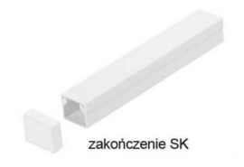 Osprzęt do listew elektroinstalacyjnych, zakończenie BIAŁY SK 20×14 (1szt.)