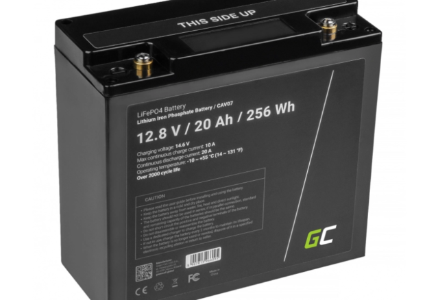 AKUMULATOR LITOWO-ŻELAZOWO-FOSFORANOWY LiFePO4 Green Cell 12V 20Ah CAV07