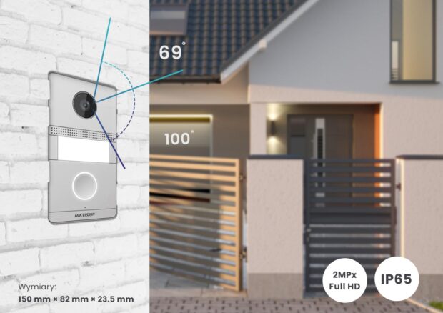 ZESTAW WIDEODOMOFONOWY HIKVISION DS-KIS101-P (Flush)