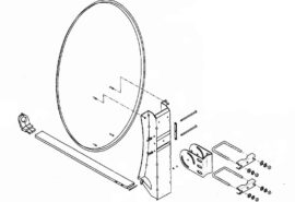 ANTENA CZASZA SAT 85cm STAL GRAFIT (satelitarna) TELE System