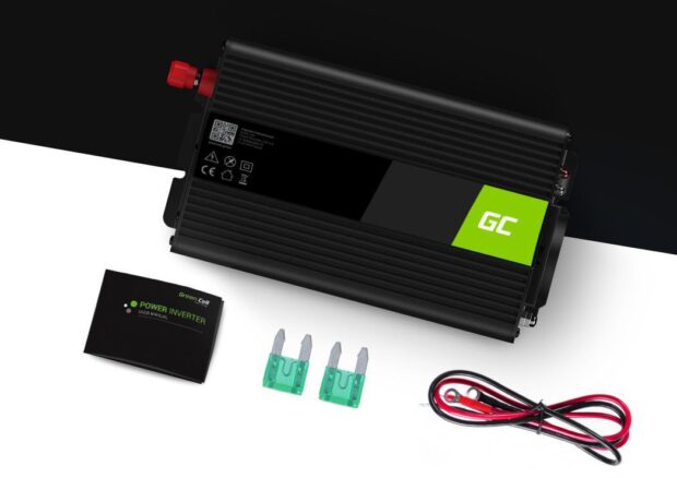 PRZETWORNICA NAPIĘCIA INWERTER Green Cell 12V / 230V 1000W/2000W CZYSTA SINUSOIDA INV09