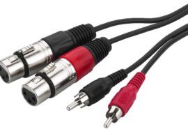 Kabel połączeniowy audio 2 x wtyk RCA na 2 x gniazdo XLR MCA-127J 1m