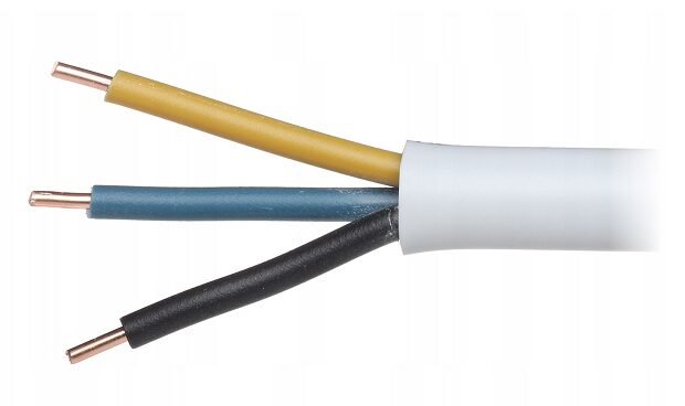 Przewód elektryczny drut okrągły YDY 450/750V 3×2,5mm2 100m MERCOR