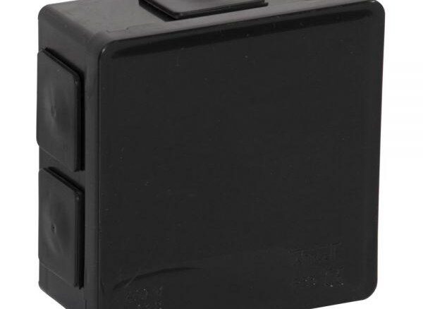 Puszka natynkowa pusta 6 wlotów VIPLAST VP-02 klik CZARNA IP55 86x86x40mm 002-05