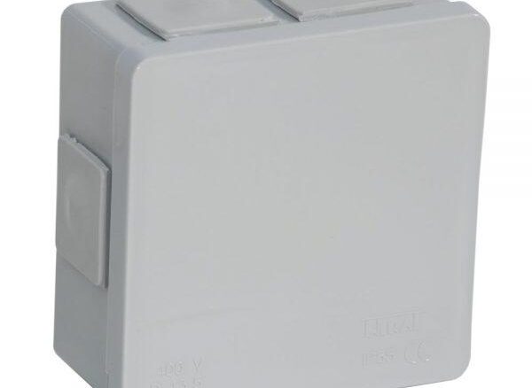 Puszka natynkowa pusta 6 wlotów VIPLAST VP-02 klik SZARA IP55 86x86x40mm 002-03
