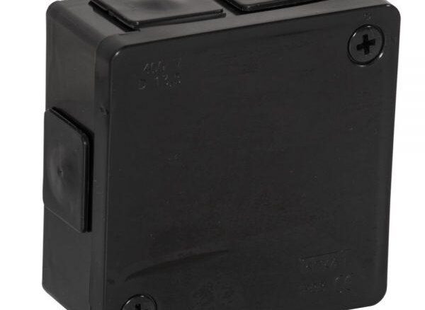 Puszka natynkowa pusta 6 wlotów VIPLAST VP-22 CZARNA IP55 86x86x40mm 022-05
