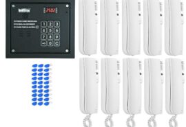 Laskomex system domofonu 10 lokatorów, 1 wejście, czytnik rfid.