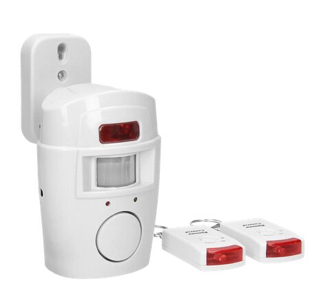 Mini alarm Virone bezprzewodowy z wbudowaną syreną, sterowany pilotem AS-1