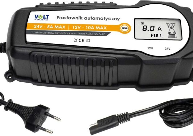 PROSTOWNIK AUTOMATYCZNY VOLT POLSKA 10A 12/24V LCD