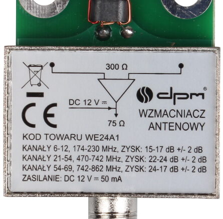 WZMACNIACZ ANTENOWY EKRANOWANY 24dB