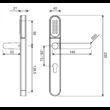 Klamka elektroniczna WFE L701 z klawiaturą 72mm INOX