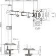 Uchwyt biurkowy przegubowy na 1 monitor Spacetronik SPA-112
